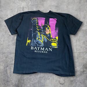 Vintage 90s Batman Returns DC Comics Stanley Desantis Black T-Shirt XL X-Large