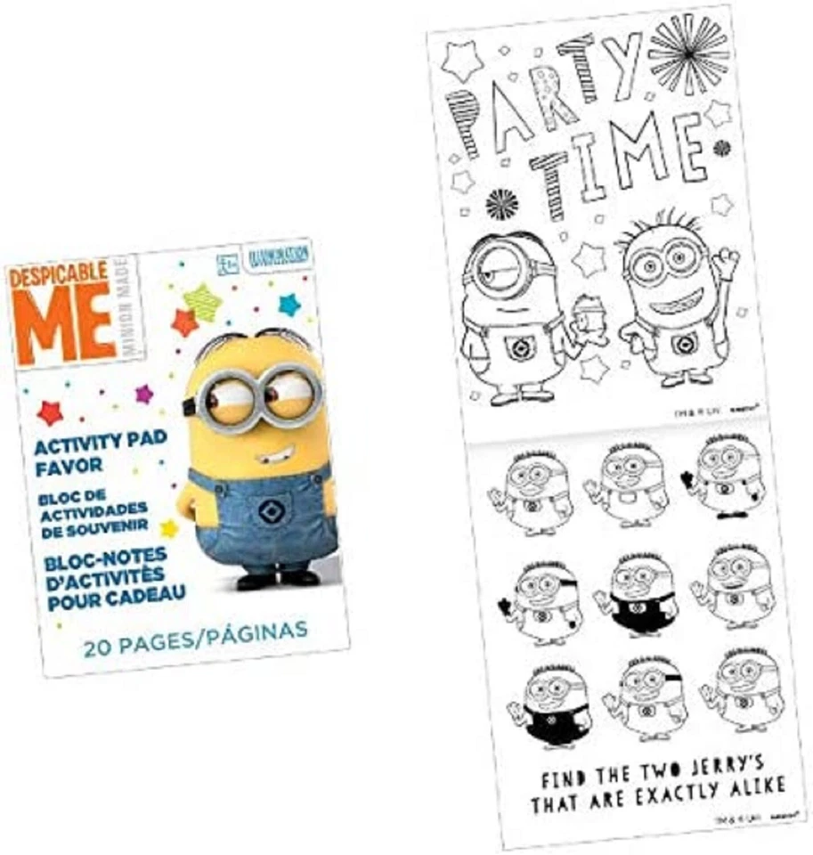 Despicable Me Movie Minions Kids Birthday Party Favor Mini Activity Pad - Image 1 of 1