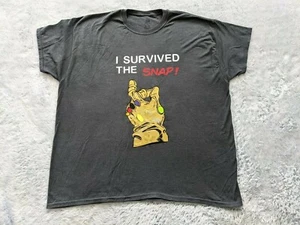 I Survived the Snap Men's 2XL Platinum T-Shirt Fruit of The Loom Cotton Gray Tee - Picture 1 of 6