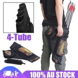 Arrow Quiver 4 Tube Holder bag Archery Back Side Waist Quiver Hunting Target AU - Picture 1 of 6