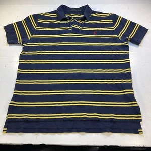 POLO RALPH LAUREN GESTREIFT POLOSHIRT Herren XL blau & gelb - Bild 1 von 4