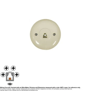 Network Wiring Wall Plate RJ11 6P4C Phone Telephone Screw Terminal 1 Port 74101B - Picture 1 of 4