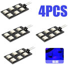 4Pcs Blue CANBUS Error Free 5050-SMD 6 LED Car Indoor Light Footwell Light Lamp