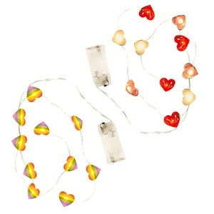 Valentine's Day LED Heart Light Hanging String Decoration Valentines Love Night - Picture 1 of 14