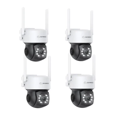 SANNCE 3K 5MP WLAN 360° PTZ IP Cámara Vigilancia Set Exterior Audio Bidireccional