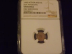 1850 5C Netherlands NGC VF - Picture 1 of 2