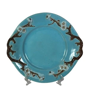 19th C. Holdcroft Majolica Serving Tray Dogwood - Picture 1 of 4