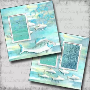 School of Fish - 2 Premade Scrapbook Pages - EZ Layout 5538 - Picture 1 of 2