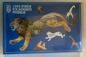 NEW SEALED FX Schmid 1000 piece puzzle Lion shaped Pride of the Plains 98166 - Picture 1 of 10