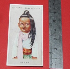 CARD OGDEN'S 1923 CHILDREN OF ALL NATIONS #10 BURMA BURMA BURMA CIGARETTES 