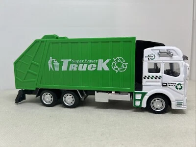 Pull Back Alloy Car Model Green Garbage Truck Kids Child Car Toy Gift Play - Image 1 of 4