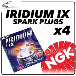 4x NGK SPARK PLUGS Part Number BKR7EIX Stock No. 2667 Iridium IX New Genuine - Picture 1 of 1