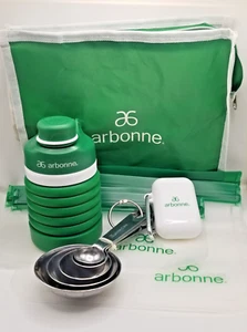 Arbonne Good To Be Green Reusable Bags/Scoops/Straw/Water Bottle NEW in Bag - Picture 1 of 7