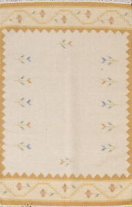 Tribal Geometric Reversible Kilim Oriental Area Rug Wool Hand-woven Carpet 4'x6'