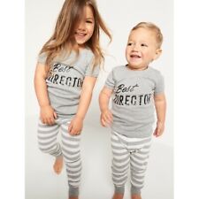 OLD NAVY Unisex Matching Graphic Pajama Set for Toddler & Baby, Gray, Size 3T