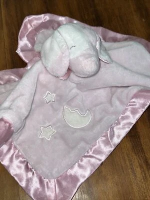 Douglas Rosa Blanco Luna Estrellas Cachorro Perro Bebé Manta Seguridad Lovey Foto 1 de 4