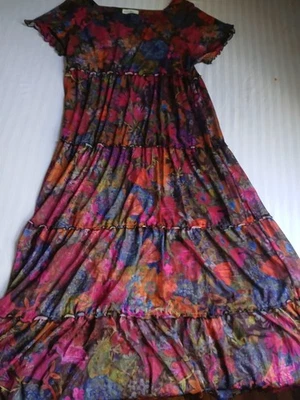 Natural Life Dress Large Maxi Berkley Mesh Tiered Cottage Core Peasant Boho - Image 1 of 4