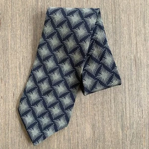 Cravatta collo multicolore Giorgio Armani 100% seta blu navy 3,5”x56” - Made in Italy - Foto 1 di 9