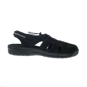 Drew Hamilton 47708-15 Mens Black Nubuck Strap Sport Sandals Shoes - Picture 1 of 4