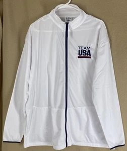 Olympic Team USA (Mens Size XL) White Activewear Zip Track Jacket - Picture 1 of 9