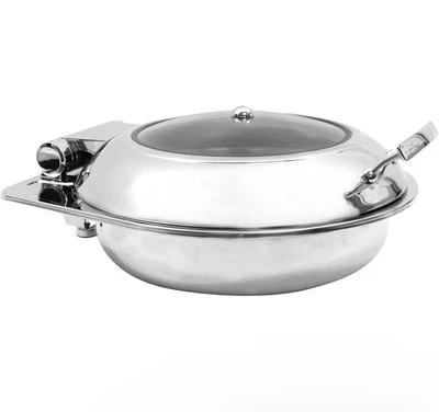 TableCraft CW40165 6 Qt. Chafer piatto tondo induzione con coperchio full size - Immagine 1 di 2