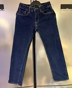 GAP Boys Teens Youth 12 Regular Stretch Straight Demin DarkBlue Jeans Adjustable - Picture 1 of 11