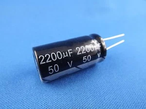 1x Elko 2200uF (µF), 50V radial - Bild 1 von 1
