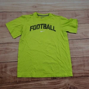 NIke Shirt Youth Large Green Black Outdoor Short Sleeve Football Logo Boys L - Picture 1 of 8