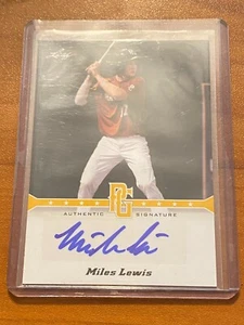 2013 Leaf Perfect juego de béisbol automático #A-ML1 millas Lewis #'d/50 - Imagen 1 de 2