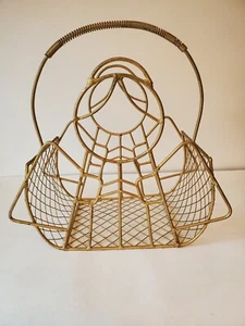 Angel Gold Colored Wire Basket - Picture 1 of 7