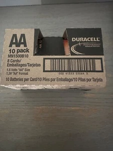 Duracell AA Coppertop. 8 packs of 10 each case. Brand new - Picture 1 of 2
