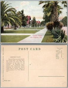 LOS ANGELES CA CHESTER PLACE POSTAL ANTIGUA - Imagen 1 de 1