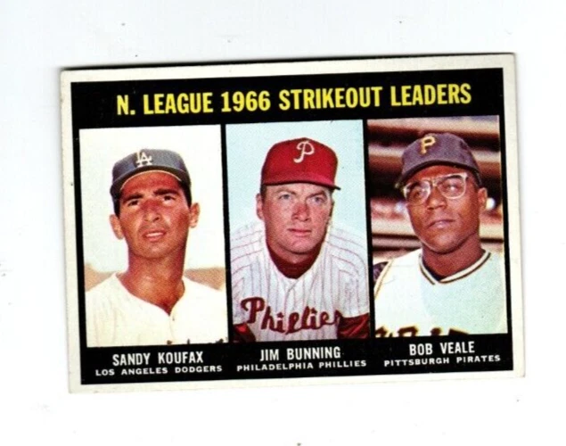 1967 Topps #238 - 1966 NL Poncheout Leaders - Sandy Koufax, ¡casi como nuevo! Foto 1 de 1
