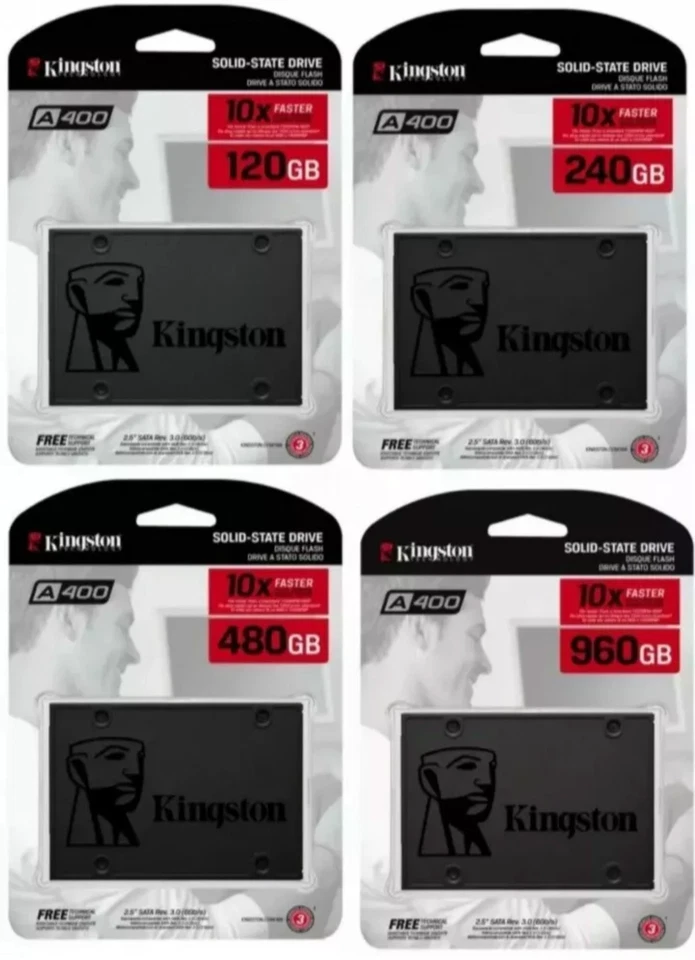 Kingston SSD A400 1TB 960GB 480GB 240GB SATA III 2.5" Solid State Drive PC NEW - Image 1 of 4