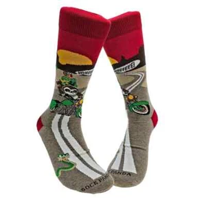 Calcetines Slow Animals On A Motorcycle Unisex Grandes 10-13 Crew Calcetín Panda Moda - Imagen 1 de 6