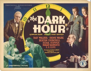 THE DARK HOUR (1936) Murder Mystery Title Card Hobart Bosworth and Irene Ware
