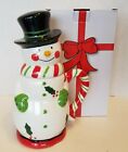 Temptations Snowman Mug w Lid Holidays 24 oz Candy Cane Handle 