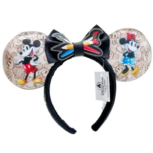 Disney Parks Loungefly 100th Anniversary Sketchbook Mickey Ears Headband UK - Picture 1 of 6