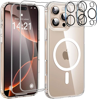 Yisrlery Magnetica Cover Compatibile Con Iphone 16 Pro Con 2 Vetro Temperato E 2 - Immagine 1 di 4