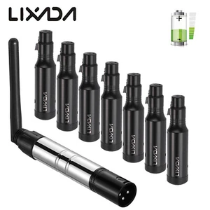 SET 2,4Ghz Wireless DMX512 XLR Transmitter Wiederaufladbarer Empfänger für Bühnenlicht - Bild 1 von 19