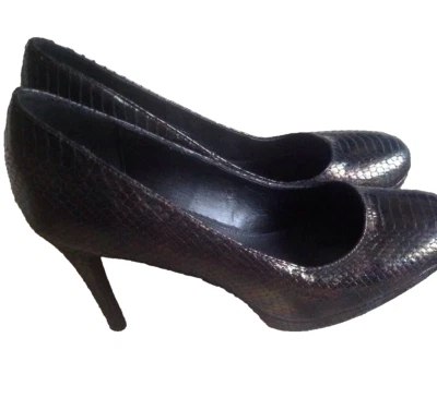 Next Snake Print Two Tone Evening Party Shoes Stilettos UK6.5 (40) Ex Condition - Image 1 of 4