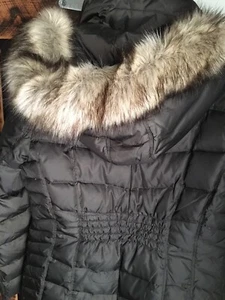 Michael Kors Jacket Small Womens Polyester Hooded Fur Coat - Picture 1 of 10