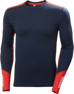 Helly Hansen Men's LIFA® Merino Midweight Crew Base Layer – Size Large – Navy Ma - Picture 1 of 2