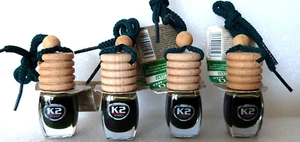 4x RAINFOREST VENTO Air Freshener HANGING Car Fresh PERFUME Glass Bottle Wood - Picture 1 of 1