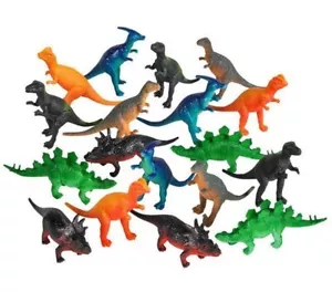 18 PC 2" Dinosaur Figures Three of Each Jurassic Dino Toy - Picture 1 of 1