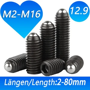M2 M3 - M16 12.9 Steel Cone Point Grub Screws - Hex Socket Set Screw - Din 914 - Picture 1 of 86