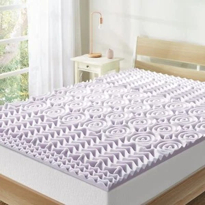 Mellow 1.5 Inch 5-Zone Memory Foam Mattress Topper, Soothing Lavender Infusio... - Picture 1 of 7