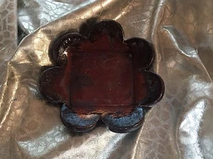 New Original Raku Pottery Clay Jewelry Tray Stamped Butterfly 4x4 2016 Fired - Picture 1 of 7