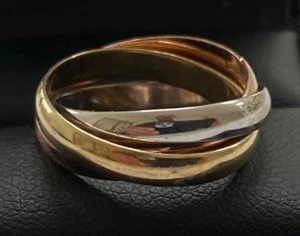 RUSSISCHER EHERING 9 KT GOLD 375 GOLD MEHRFARBIG - GRÖSSE L1/2 - Bild 1 von 9