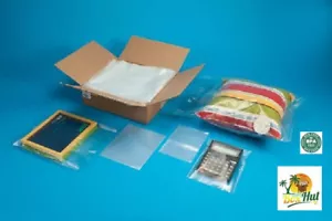 Bolsas de polietileno de plástico de extremo superior abiertas transparentes de 8x8 a 14x24 LDPE transparentes de 1 mil - Imagen 1 de 1